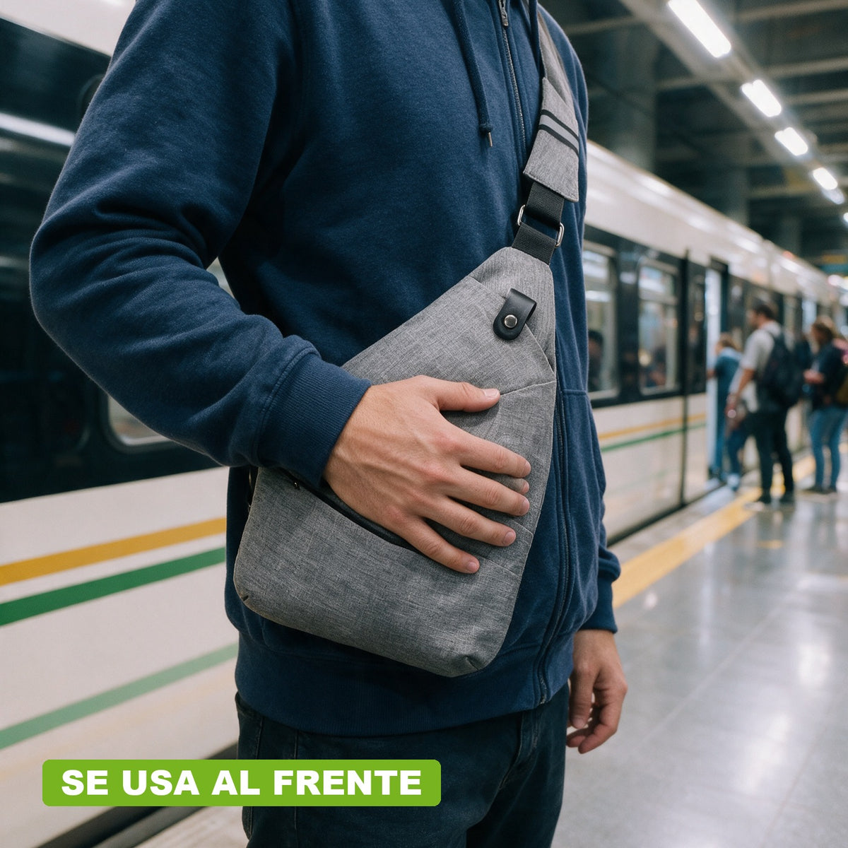 Se usa al frente, en el Metro de Medellín