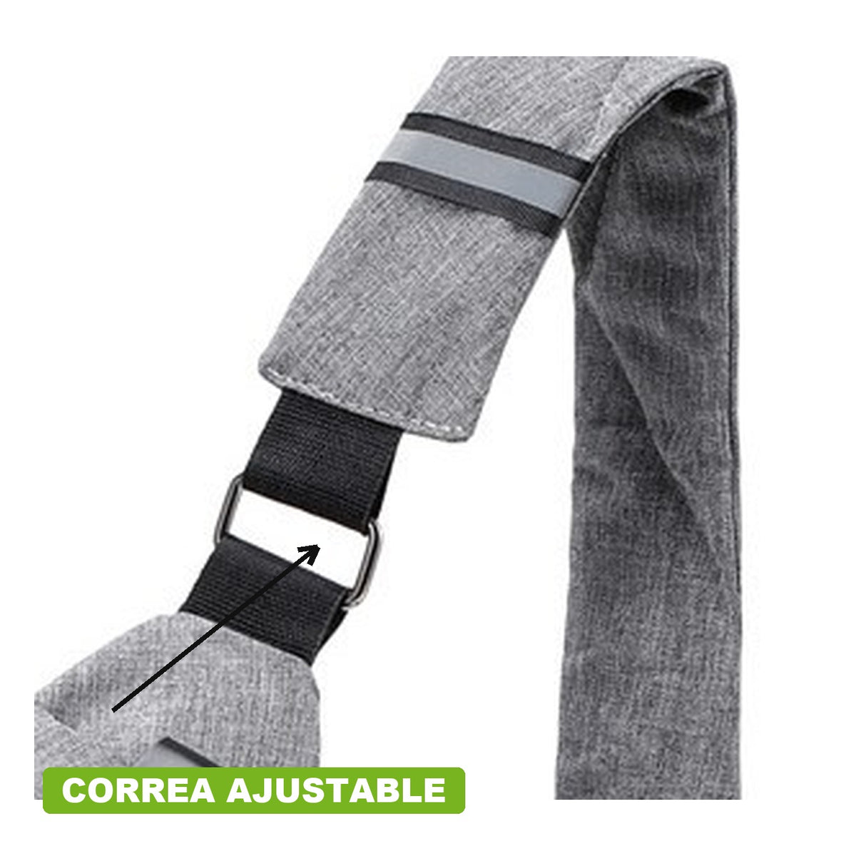 Correa ajustable con hebilla metálica